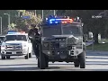 LAPD SWAT Caravan Responding Code 3 Lights and sirens 187 suspect