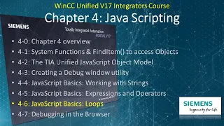 WinCC Unified v17 15 JavaScript Basic Loops