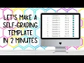 Make a Self Grading Template Using Google Sheets in 2 Minutes