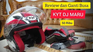 ganti dan review busa helm kyt dj maru