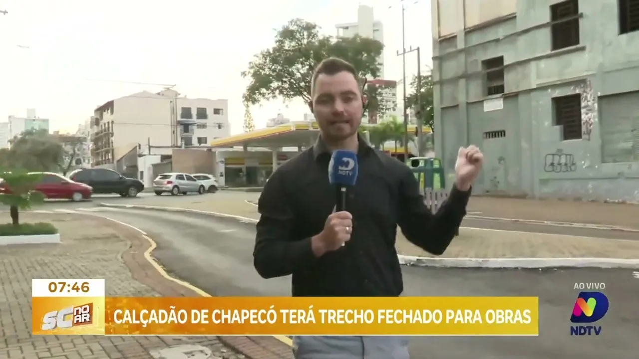 Chapecó fecha parte do calçadão para início das obras do Boulevard Benjamin Constant