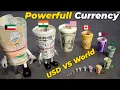 Strongest Weakest Currencies Against USD Currency Value Comparison in 3d