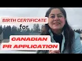 Birth certificate needs for Canada PR Alternate to not having a birth certificate