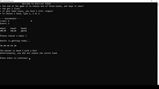 Survival Poker - My First Game In Python