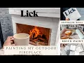 Trying out the Lick Exterior wall Brick paint Painting my outdoor fireplace Unboxing review