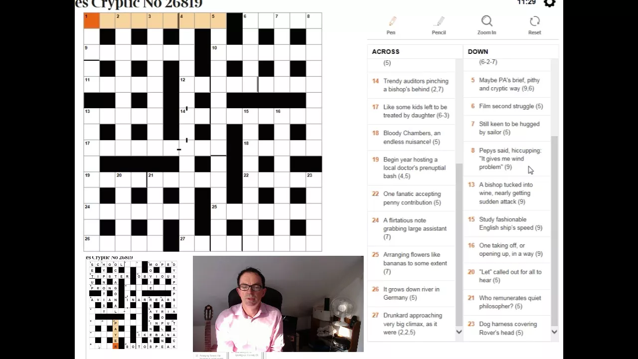 Solving The Times cryptic crossword from 1 September 2017