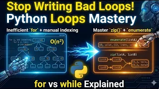 12 Python Loops for Interviews for while range zip enumerate