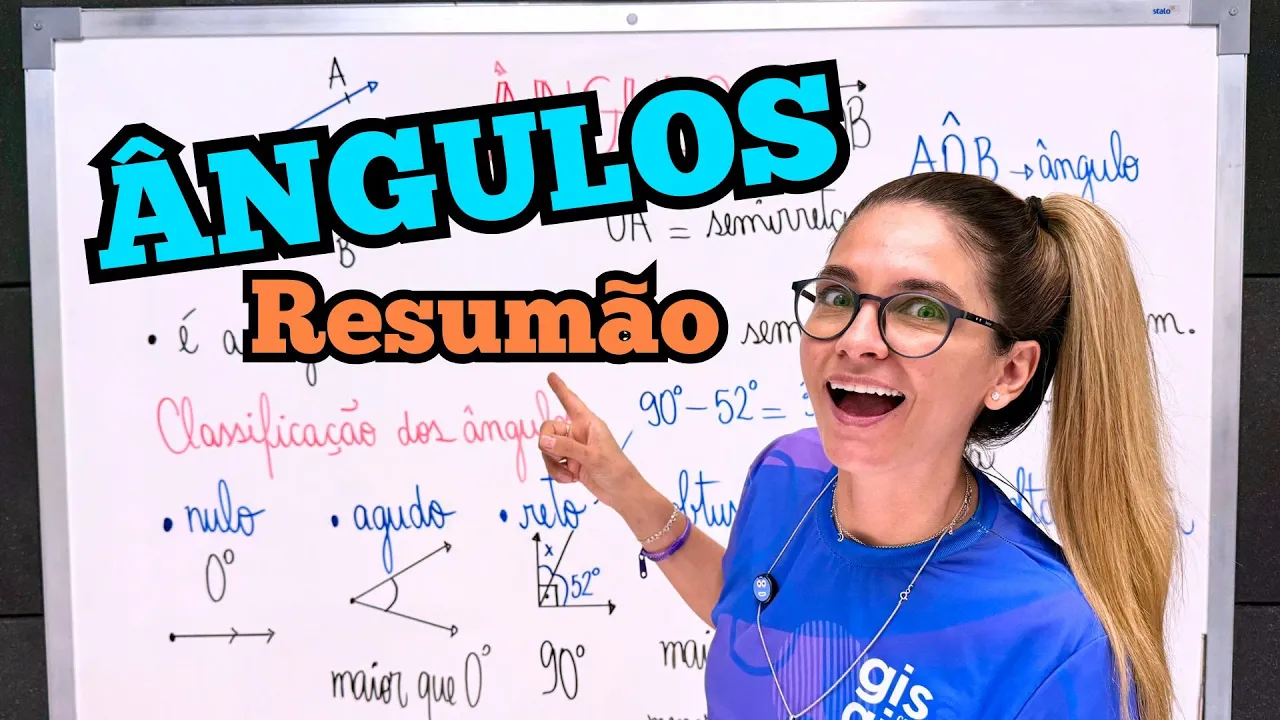 ÂNGULOS RESUMO COMPLETO COM CLASSIFICAÇÃO E EXEMPLOS