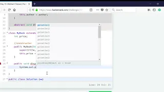 Day 13 Abstract Classes HackerRank JAVA
