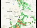 Monsoon storms move into the Valley from the east