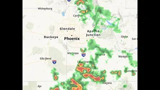 Monsoon storms move into the Valley from the east