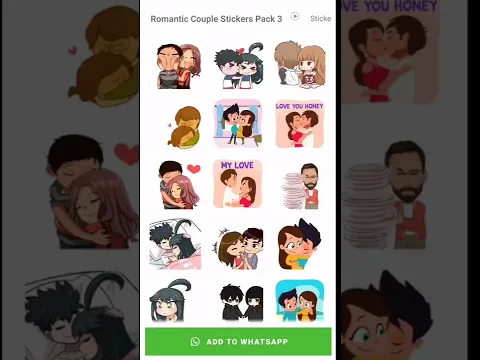 Download MP3 Romantic Love  Stickers For WhatsApp