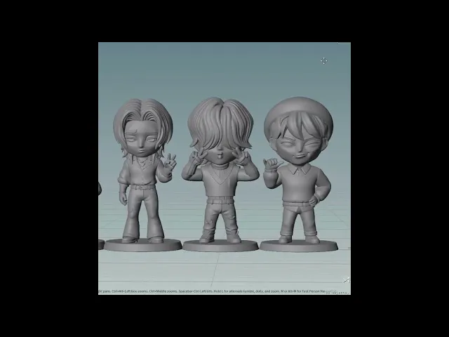 K-Pop Demon Hunters STL Files - Rumi Mira Zoey - Anime 3D Print Models video thumbnail