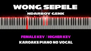 Download WONG SEPELE - Ndarboy Genk ( Karaoke Akustik Piano [ FEMALE KEY] ) by Othista MP3