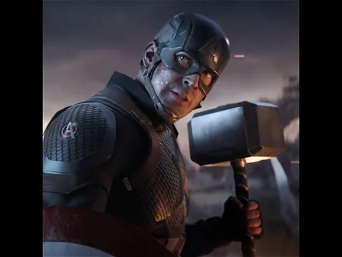 Captain America wields Mjolnir to defeat Thanos. #shorts #edit #video #MovieClips #captainamerica