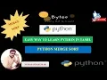 19 Merge Sort in Python Python Tutorial for Beginners