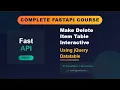 FastAPI 0043 Make Delete Item HTML table Interactive using jQuery Datatable