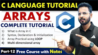 Arrays in C Language complete Tutorial Array in C Language by Rahul Sir