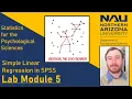 Lab Module 5 Simple Linear Regression in SPSS