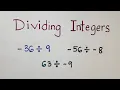 How to Divide Integers with Same and Different Signs