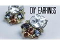 DIY Rhinestone Statement Earrings