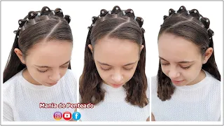 Lindo Penteado para Festas e Ano Novo😍🌟| Beautiful New Year Hairstyle for Girls 🥰🌟
