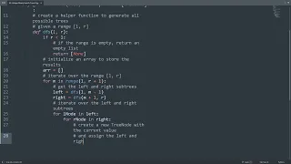Leetcode 95 Unique Binary Search Trees II in Python Python Leetcode Python Coding Tutorial