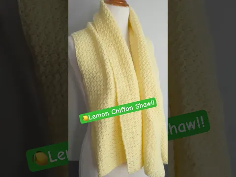 🍋Lemon Chiffon Shawl! #fiberfluxcrochet