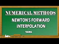 Newton s Forward Interpolation Numerical Methods in Tamil Maths Board Tamil