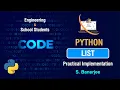 Python Lists List Functions Python Tutorial for Beginners List in Python