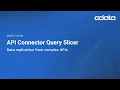 API Connector Query Slicer CData Sync