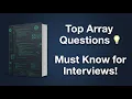 Top Array Interview Questions Max Min Reverse Frequency Java JavaScript DSA Basics