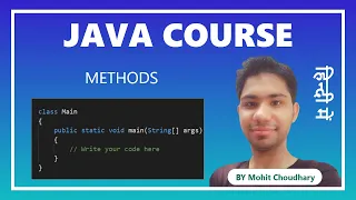 JAVA COURSE Methods built-in methods user-defined methods Java Programming