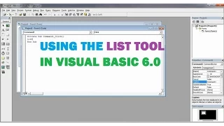 Using The List Tool in Visual Basic 6 0
