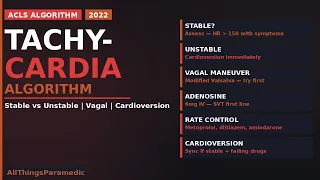 ACLS Tachycardia Algorithm 2022 Vagus Nerve Adenosine and Cardioversion