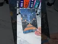 A walk in the snow easy acrylic painting ideas for beginners