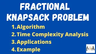Fractional Knapsack Problem Algorithm Time Complexity Analysis Examples Applications