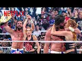 Download Lagu Becky Lynch helps Seth Rollins defeat CM Punk, LA Knight and Jey Uso | Clash in Paris | 8/31/25