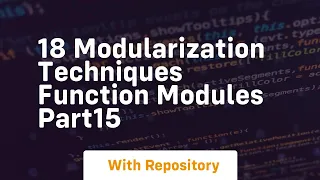 18 modularization techniques function modules part15