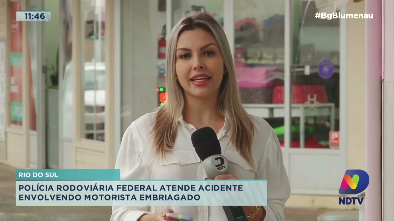 Rio do Sul: Polícia Rodoviária Federal atende acidente envolvendo motorista embrigado