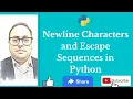 Newline Characters and Escape Sequences English