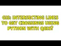 GIS Intersecting lines to get crossings using Python with QGIS