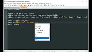 Connect to SFTP server in Python Upload and Download Example