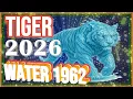 Tiger Horoscope 2026 Water Tiger 1962 February 5 1962 to January 24 1963