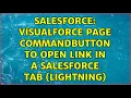 Salesforce Visualforce page commandbutton to open link in a Salesforce tab Lightning