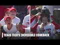 COMEBACK FOR THE AGES Texas Tech overcomes 8-0 deficit with 1 out left ESPN College Softball