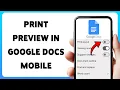 How To Print In Google Docs Mobile 2025 Check Your Document Before Printing