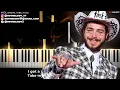 Post Malone - Reputation karaoke piano instrumental cover
