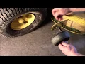 John Deere D105 mower deck leveling gage wheel replacement