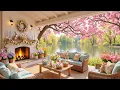 Happy Easter Music Cozy Spring Ambience Soothing Music Fireplace Easter Bunnies